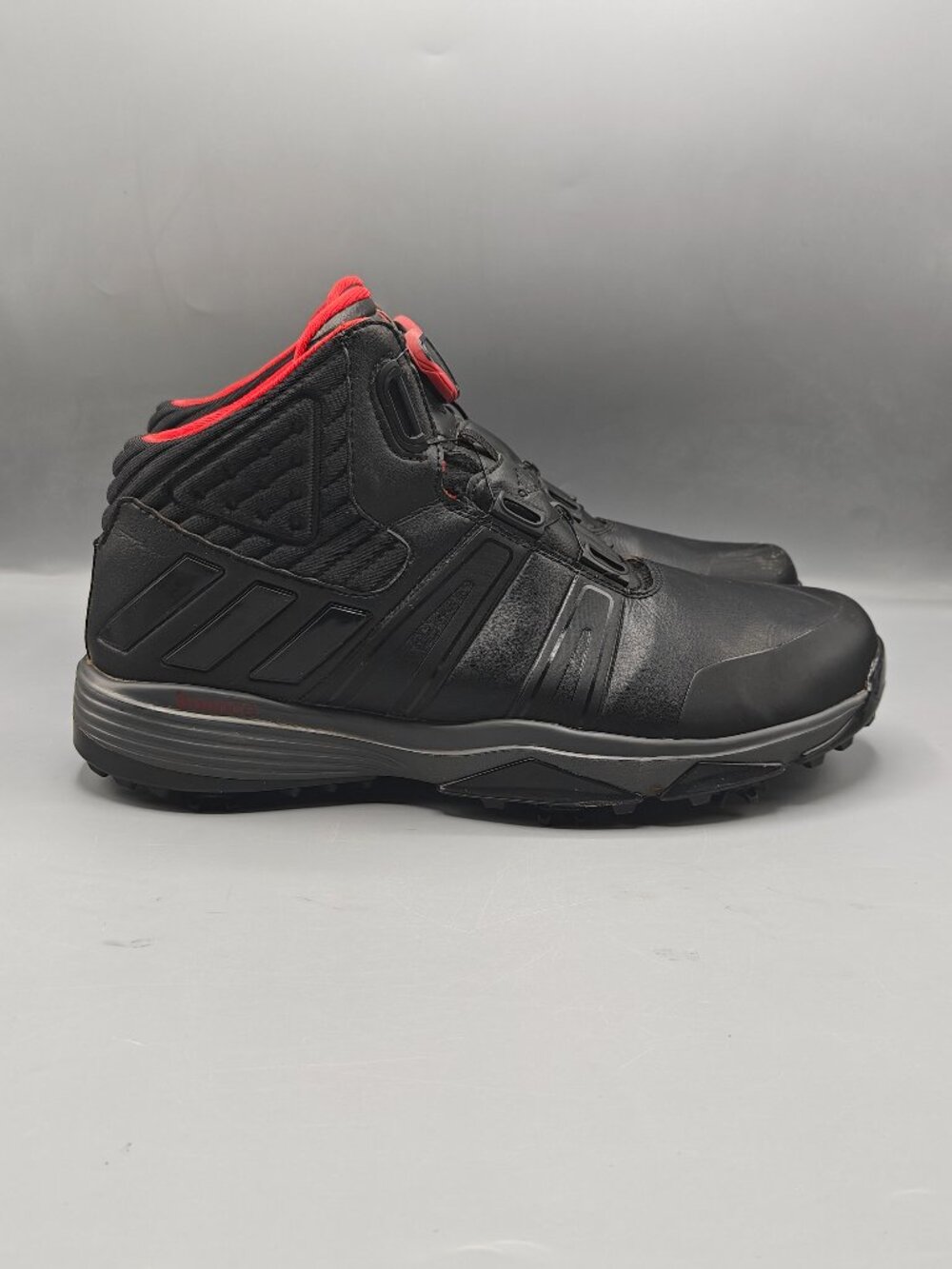 Adidas Climaproof BOA Golf Shoes Boots Men’s Size 11.5 Black Red High Top Q44894